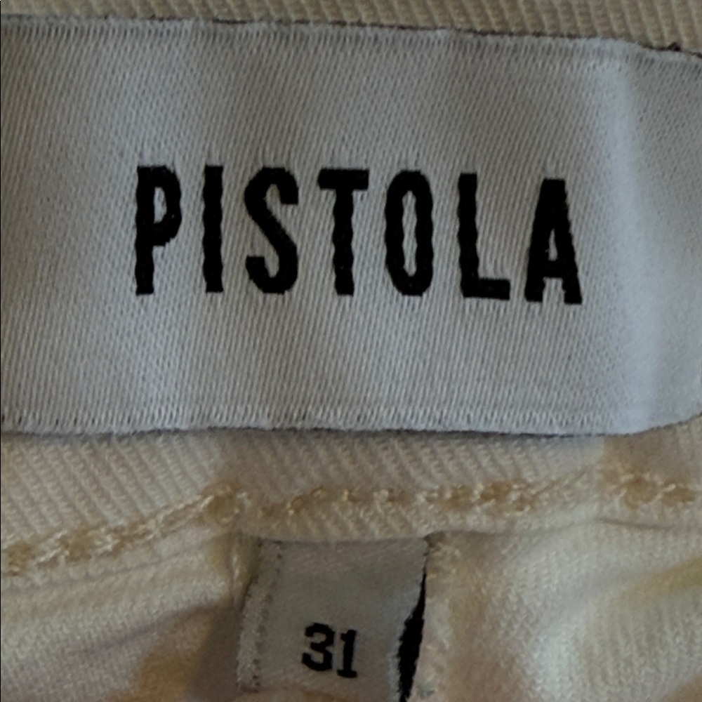 Pistola Women's Ivory Patch Pocket Pants Size 31 in Ivory High Rise Ankle Casual - Picture 7 of 12